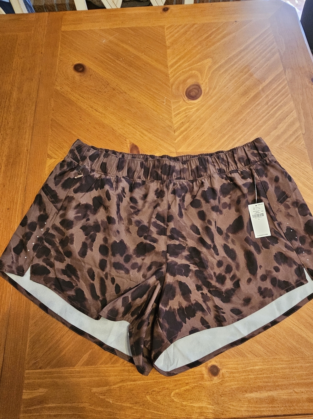 Old Navy Brown Leopard Print Athletic Shorts